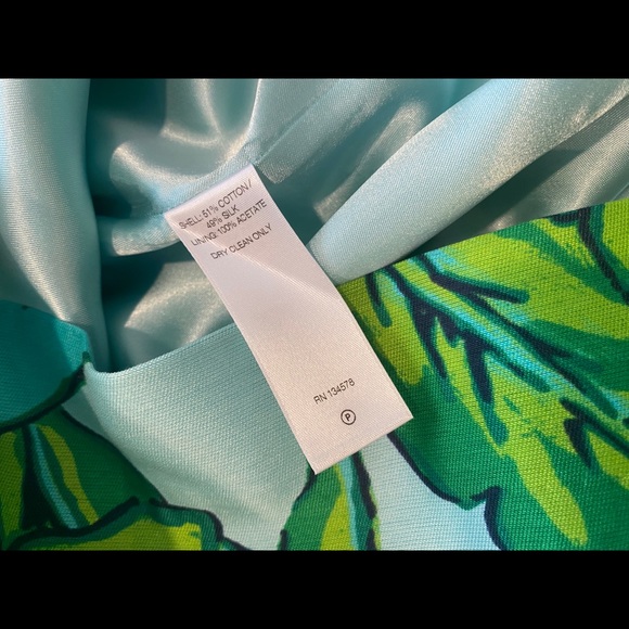 Vineyard Vines Sz 00 Green Banana Leaf Print Dress - Picture 6 of 7